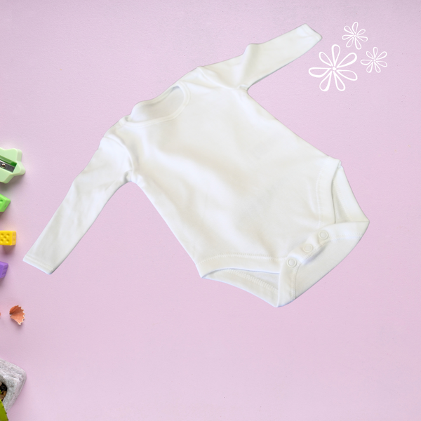 0 to 3 Months Baby Girl White, Long Sleeve Dress, Smooth Organic Fabric, Safe on Skin, Rompers,