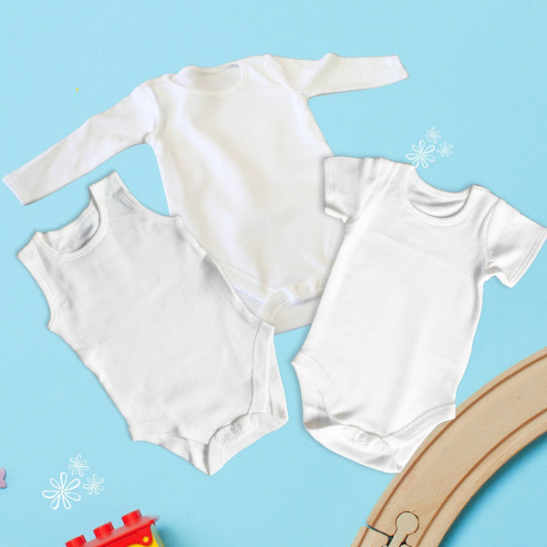 0 to 3 Months Baby Boys and Baby Girls White Dress, Smooth Organic Fabric, Safe on Skin, Rompers, Combo Packs