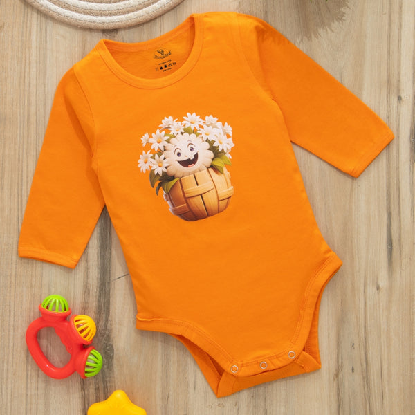 Snuggly Soft Baby Romper – Basket Flower Prints &  100% Cotton Comfort!